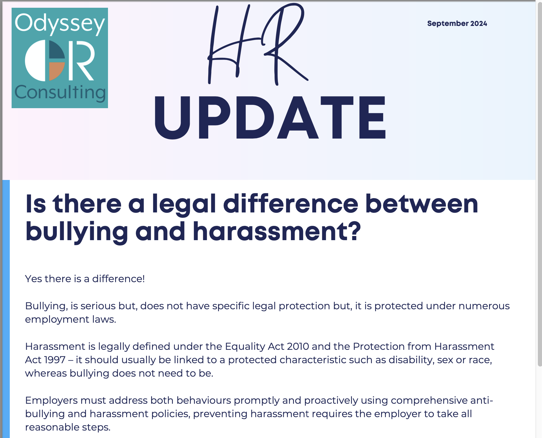 HR Update – The New Employment Bill – What it means to you!