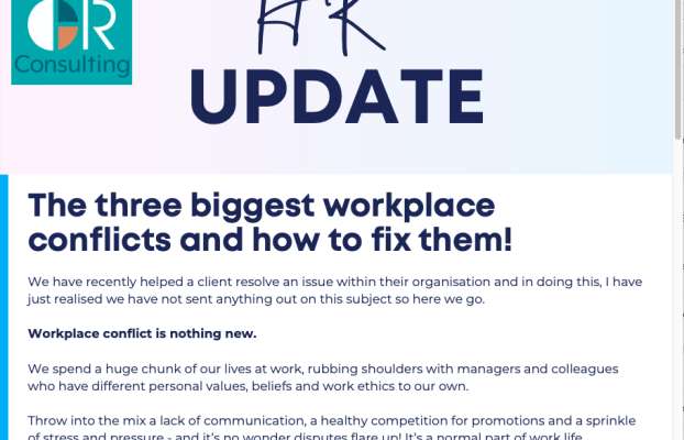 HR Update – The Three Biggest Workplace Conflicts and How To Fix Them!