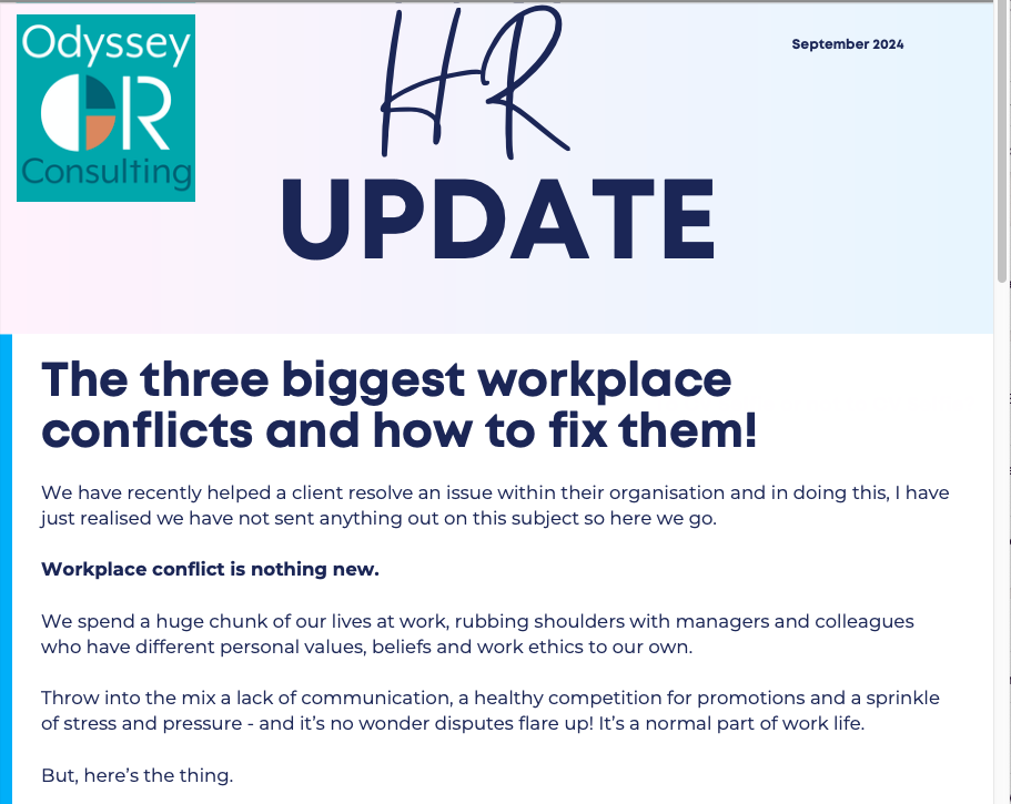 HR Update – The Three Biggest Workplace Conflicts and How To Fix Them!