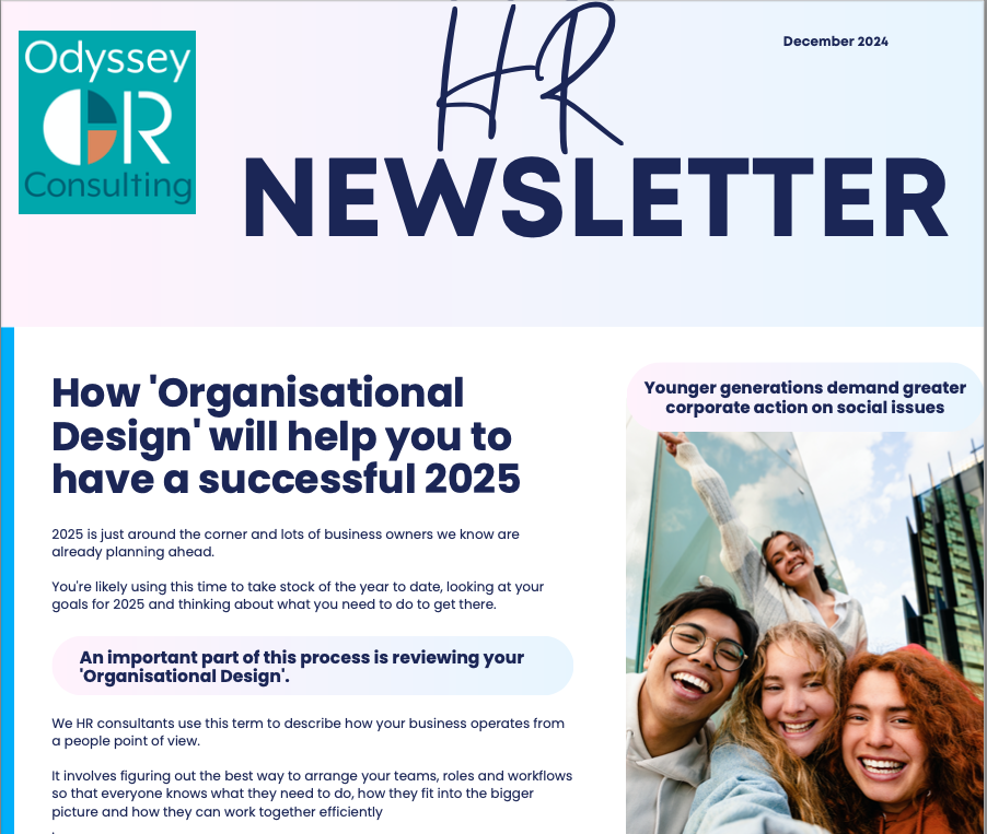 Newsletter December 2024 – How Organisational Design will help you to have a successful 2025