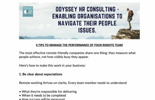 6 Tips to manage the performance of your remote team