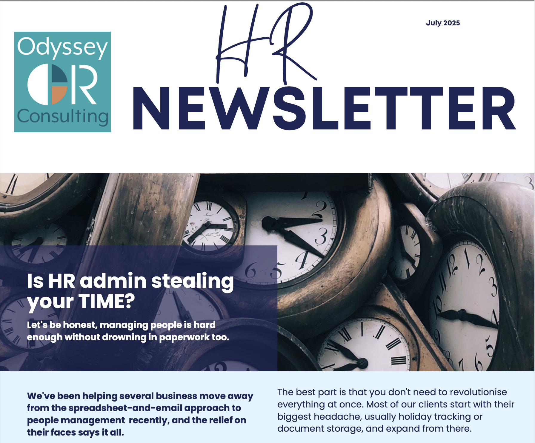 July 2025 HR Newsletter – Is HR admin stealing your time?