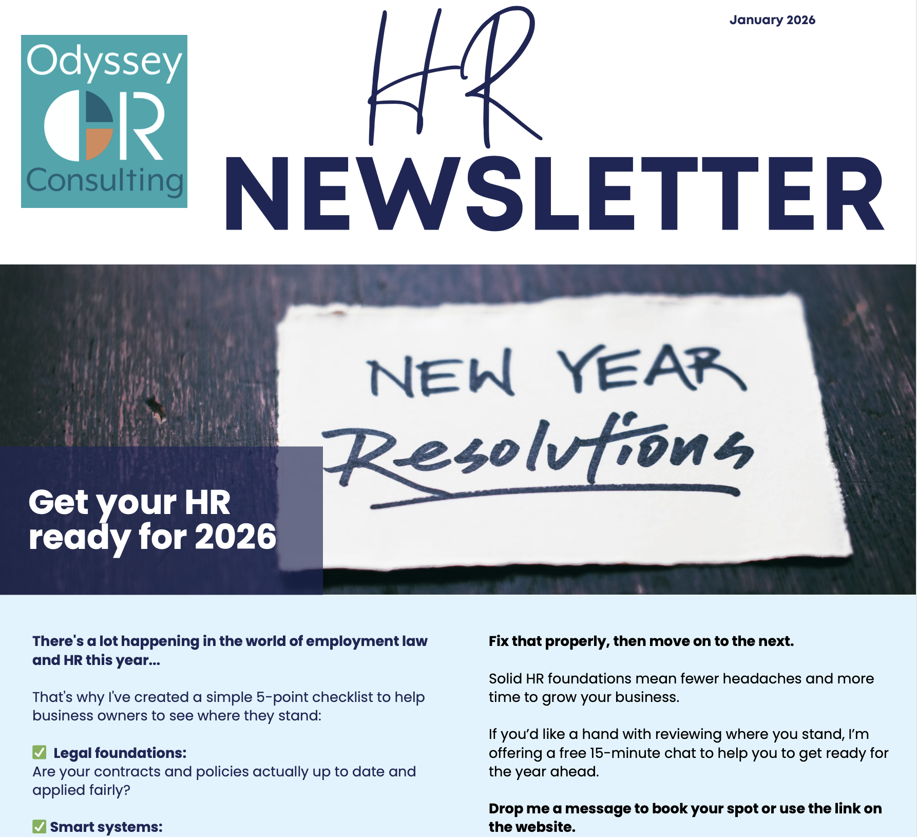 January 2026 – HR Newsletter
