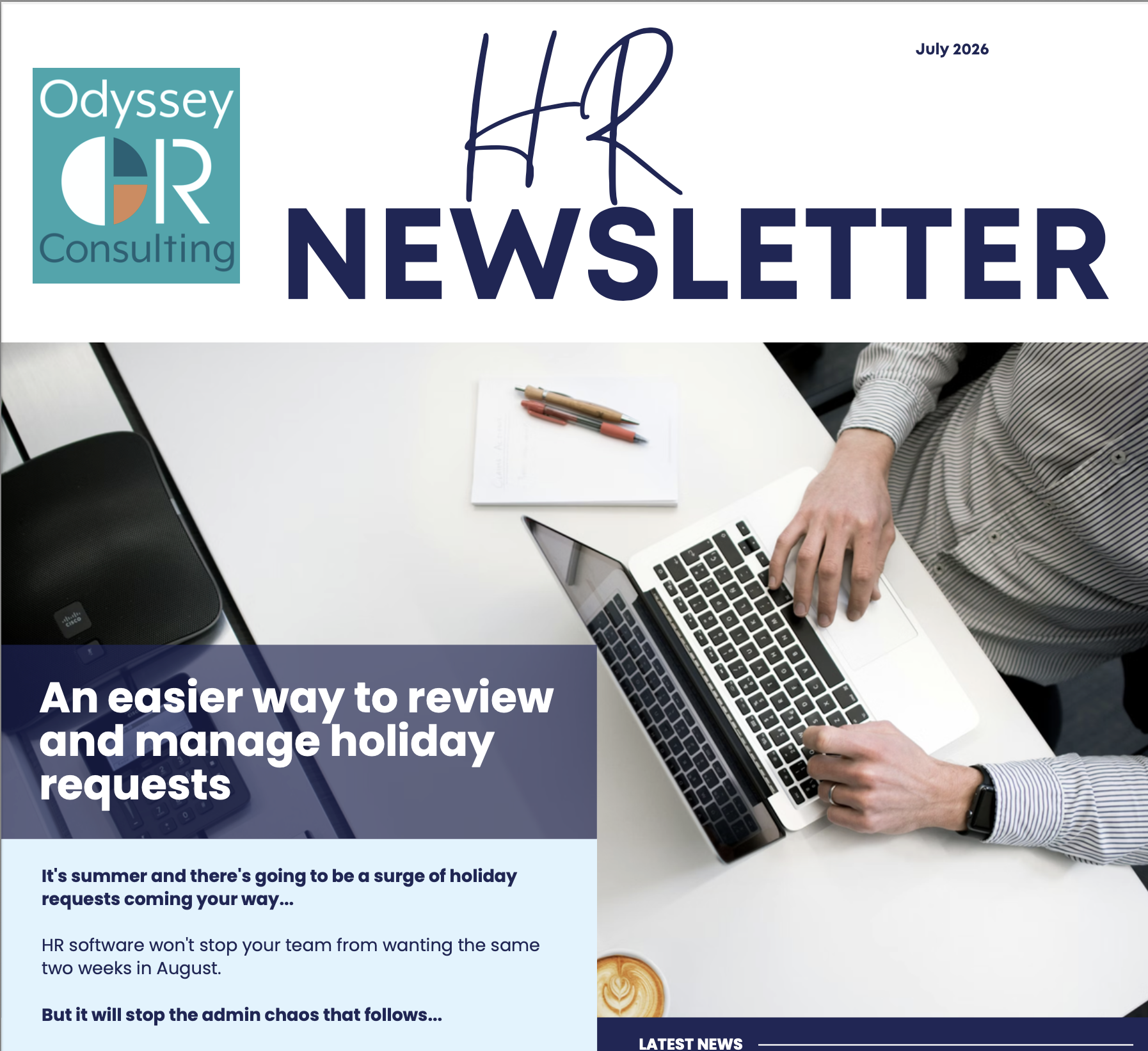 HR Newsletter – July 2026 – An easier way to review and manage holiday requests and much more