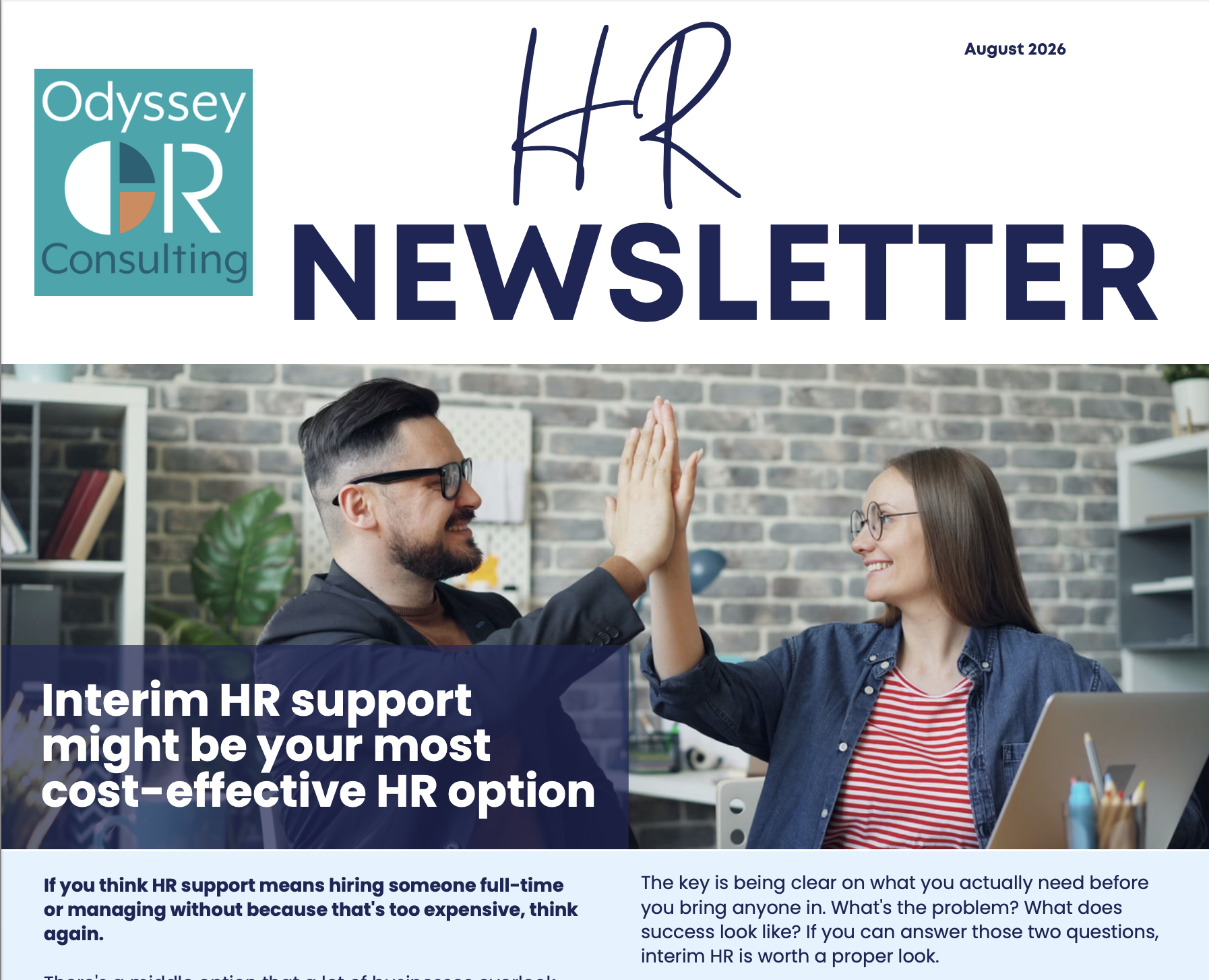 HR Newsletter – August 2026 – HR Support and much more