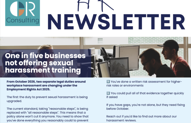HR Newsletter – September 2026 – Sexual Harassment Training and much more