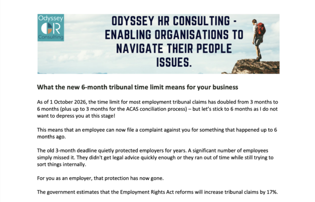 What the new 6-month tribunal time limit means for your business